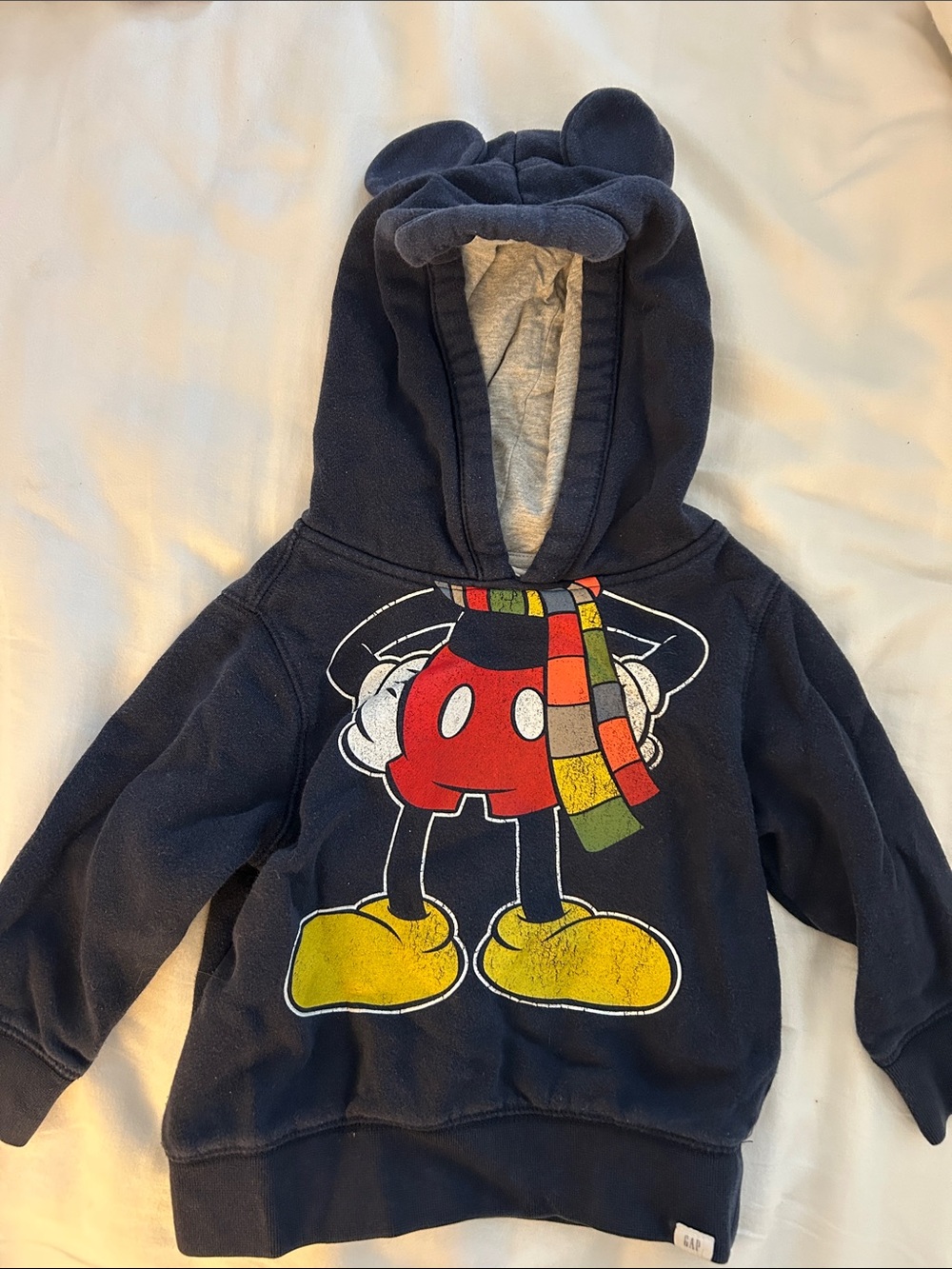 GAP Navy Kids Hooded Sweatshirt with Mickey Graphic